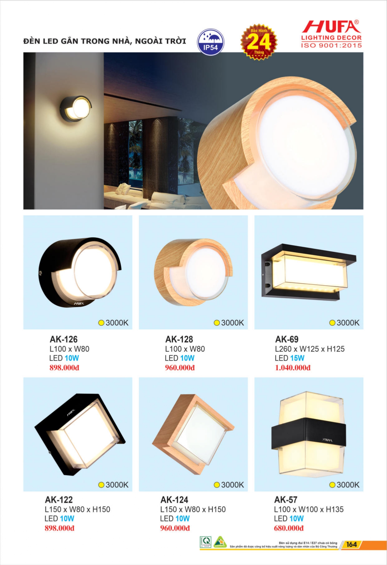 Bảng giá đèn LED HUFA 2026